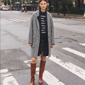 Madewell Elmcourt Coat in Flecked Herringbone Wool Blend